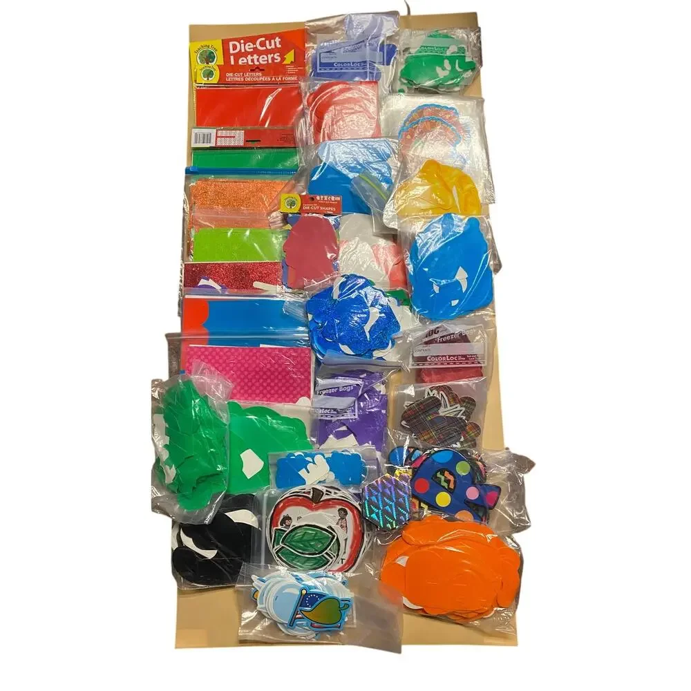 LARGE Techer's Bundle Die-Cut Letters Multicolored Corkboard Letter Number